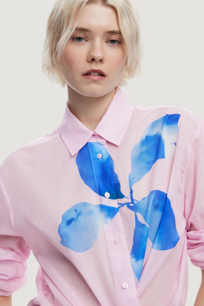 Camicia manica lunga Desigual shirt_water flower_lacroix Rosa
