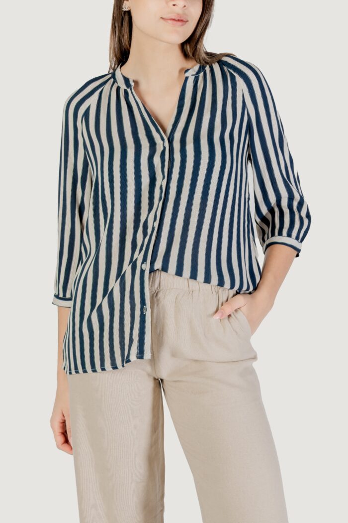 Camicia manica lunga ICHI ihmarrakech aop sh6 Blu