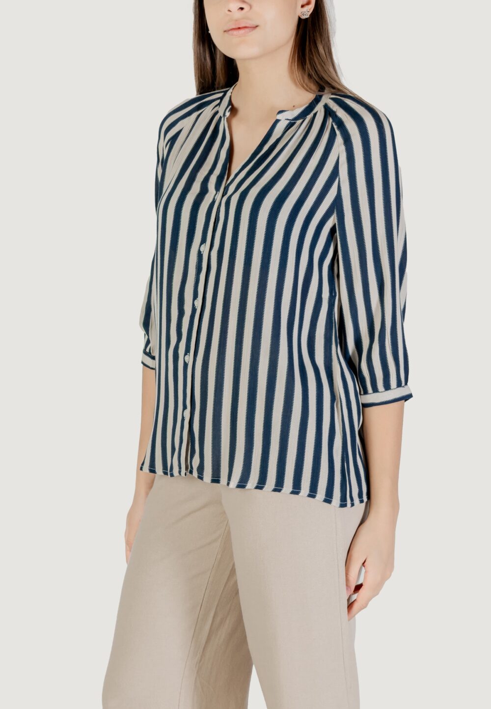 Camicia manica lunga ICHI ihmarrakech aop sh6 Blu - Foto 2