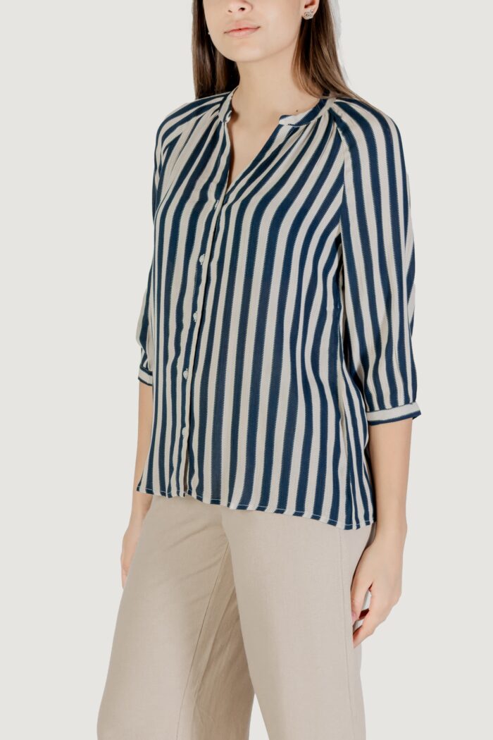Camicia manica lunga ICHI ihmarrakech aop sh6 Blu