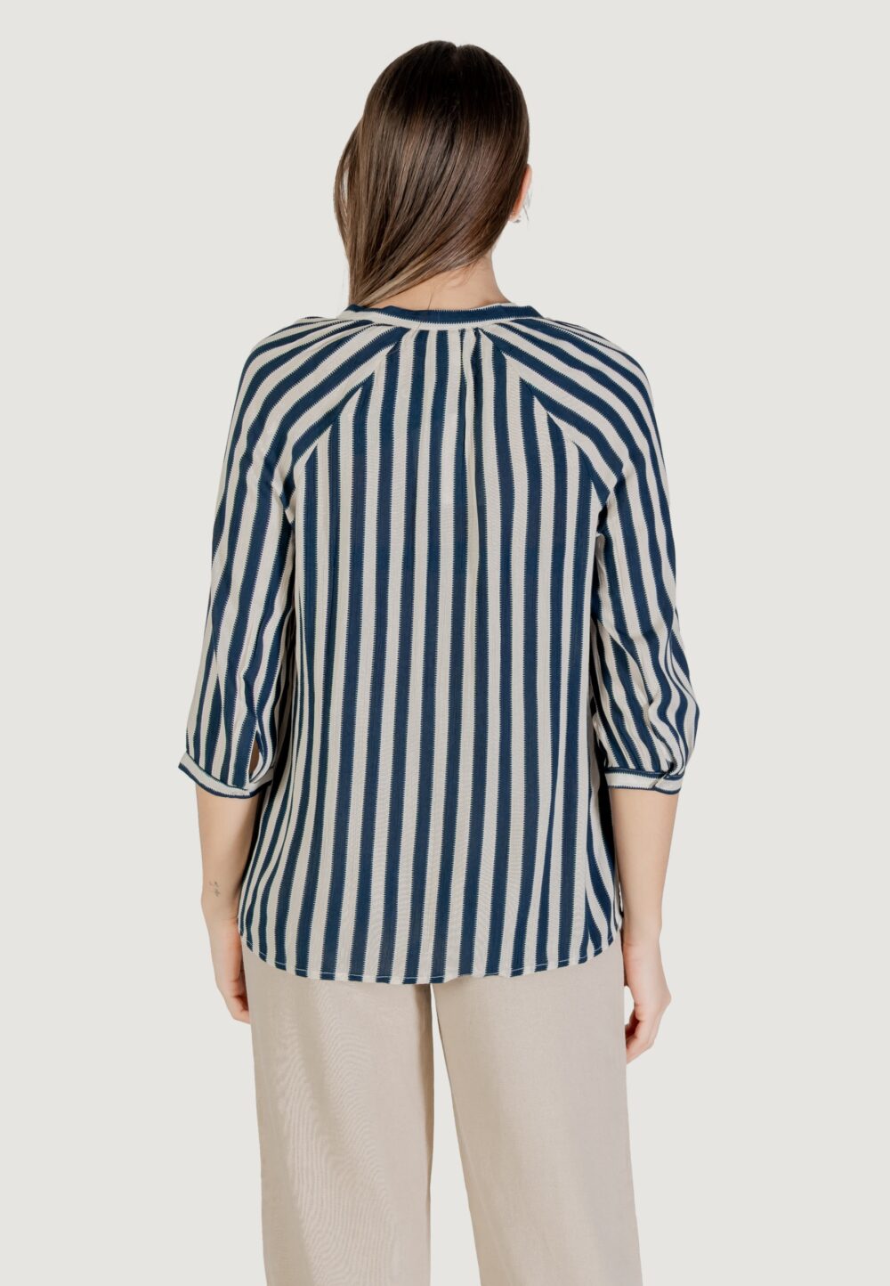 Camicia manica lunga ICHI ihmarrakech aop sh6 Blu - Foto 4