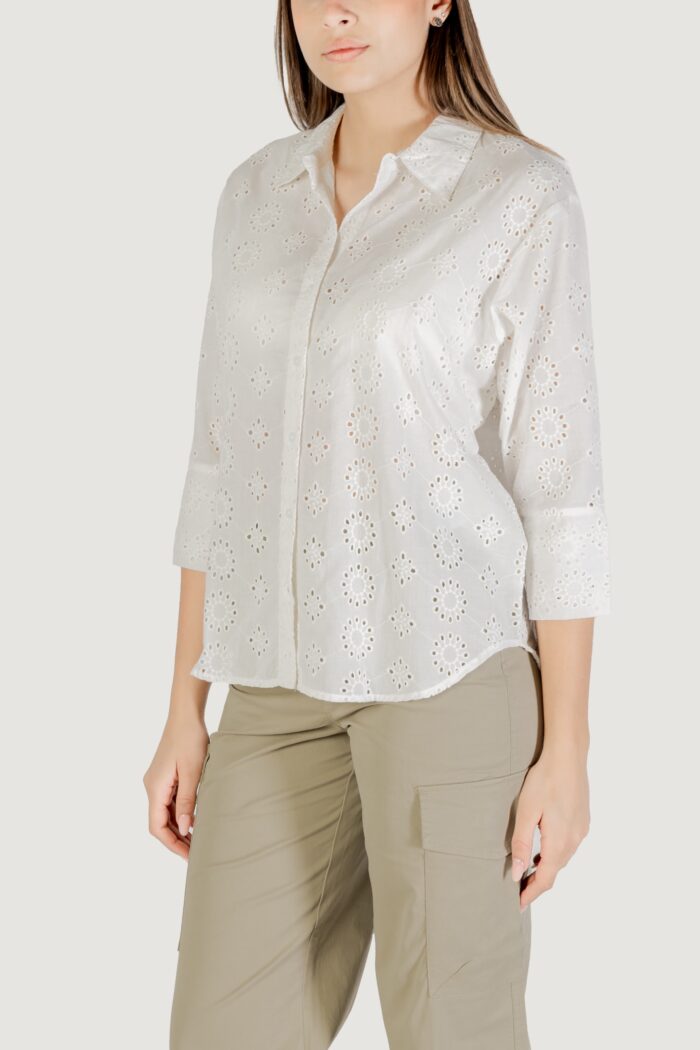 Camicia manica lunga Jacqueline de Yong jdytallie 3/4 long shirt wvn noos Bianco