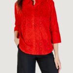 Camicia manica lunga Jacqueline de Yong jdytallie 3/4 long shirt wvn noos Rosso - Foto 1