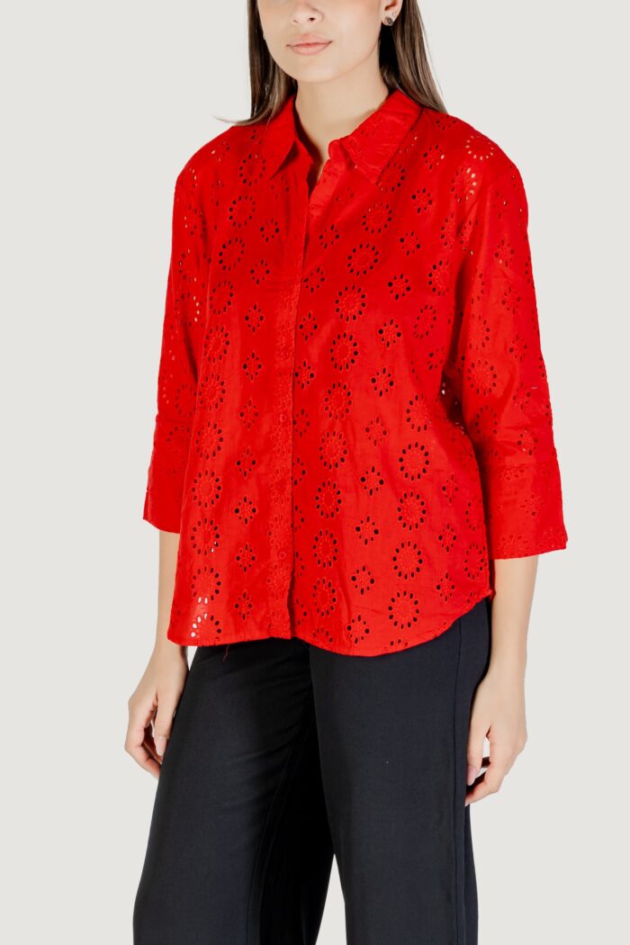 Camicia manica lunga Jacqueline de Yong jdytallie 3/4 long shirt wvn noos Rosso