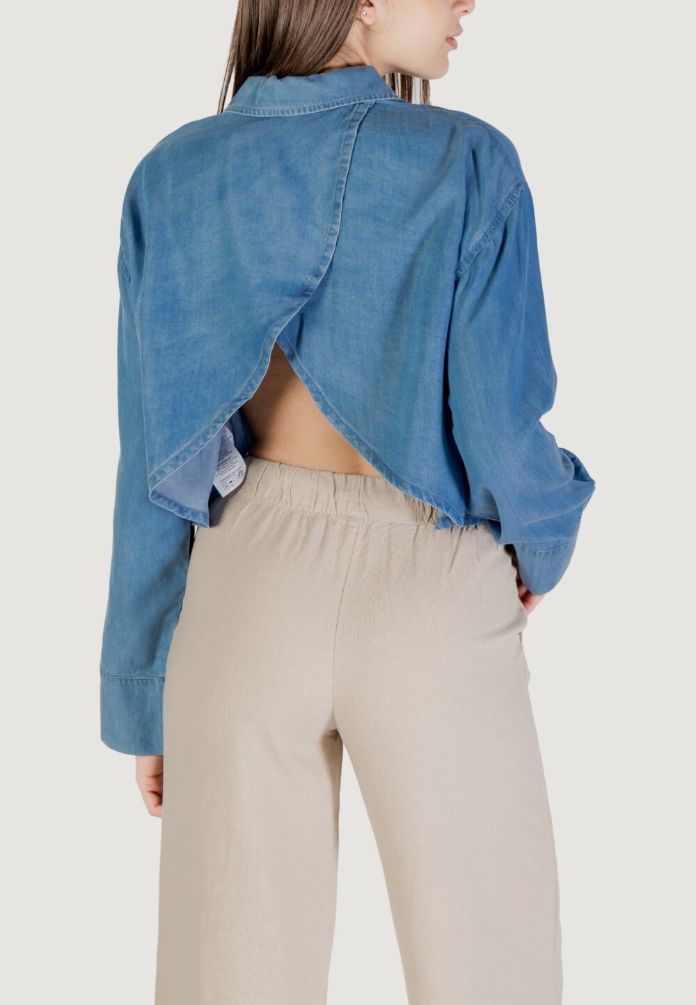 Camicia manica lunga Only onlcharis life ls op back sh shirt ccwvn Denim - Foto 2