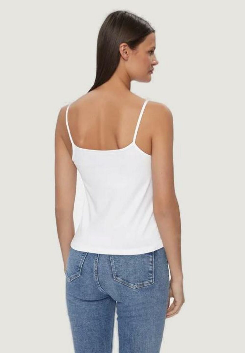 Canotta Calvin Klein Jeans monologo strappy tan Bianco - Foto 3