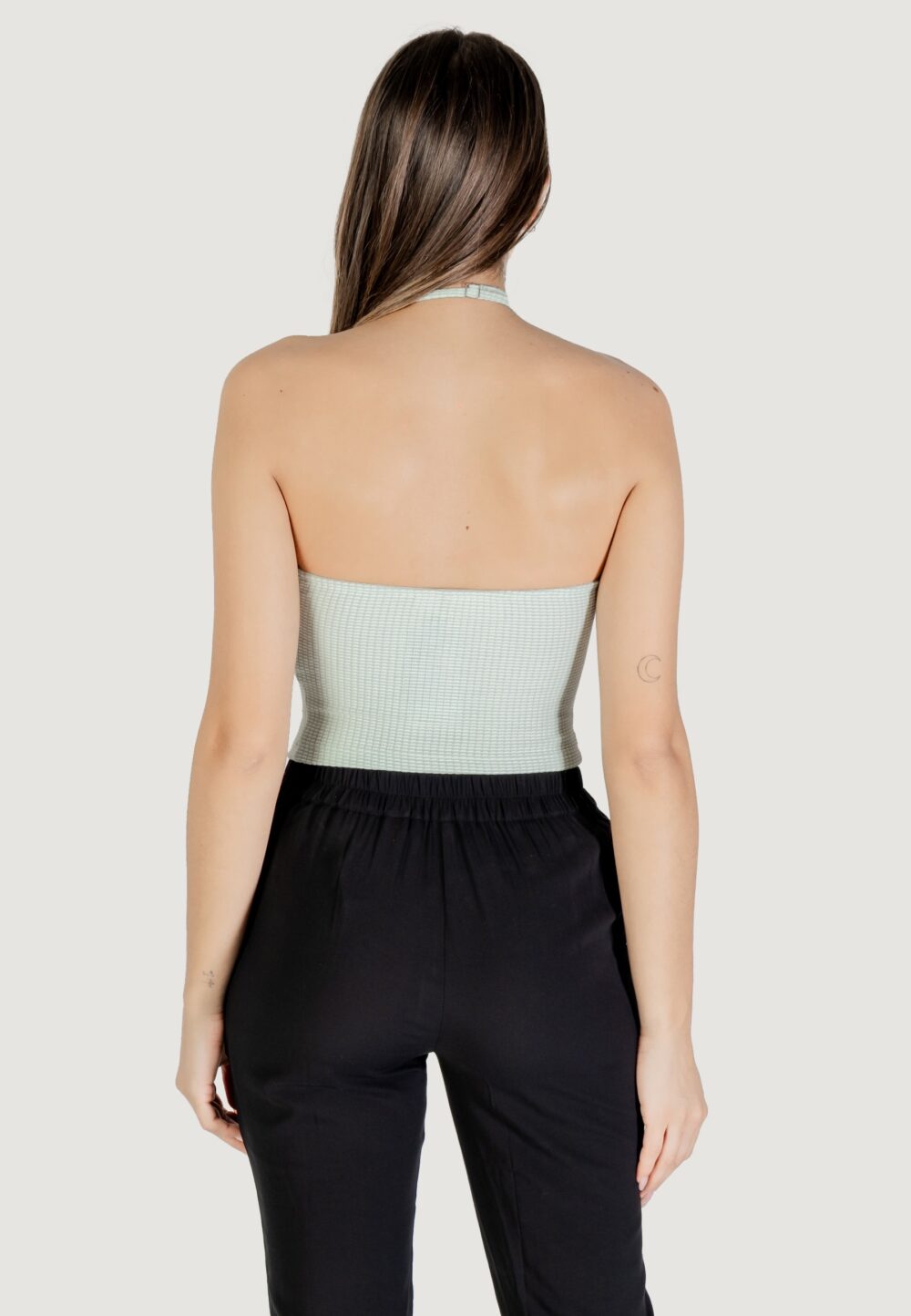 Canotta Calvin Klein Jeans waffle texture halterneck top Tiffany - Foto 4