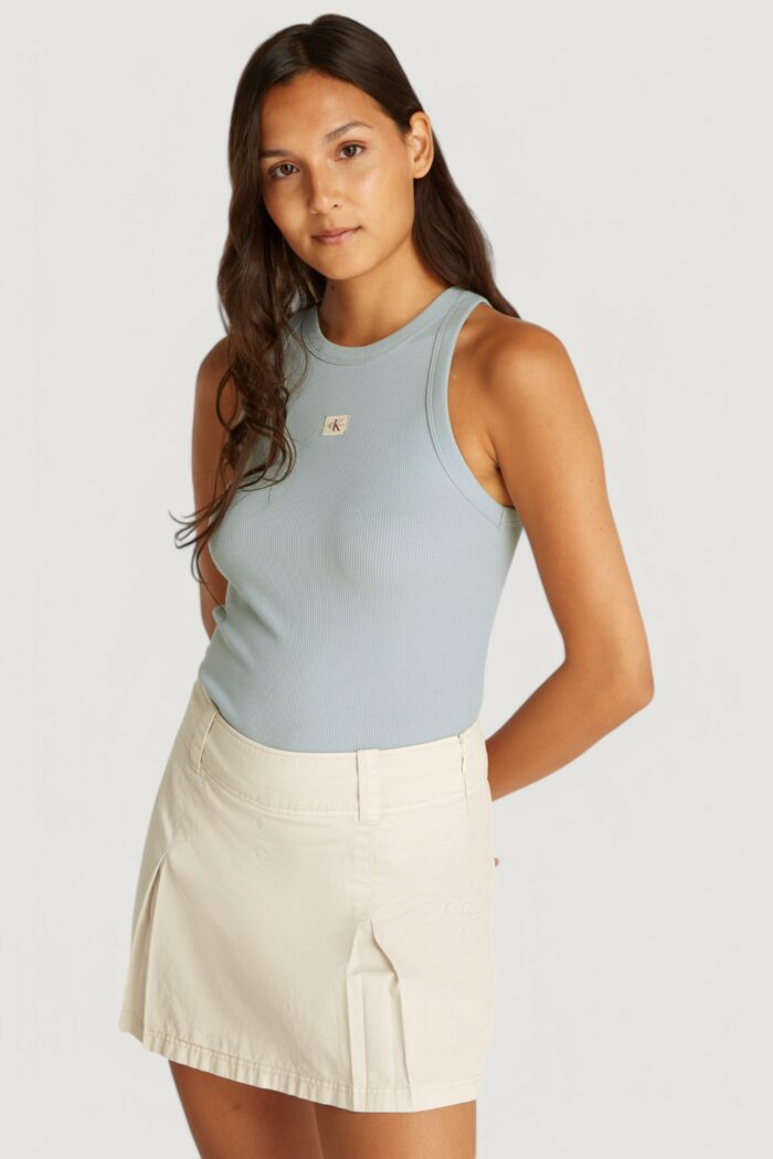 Canotta Calvin Klein Jeans woven label rib Tiffany