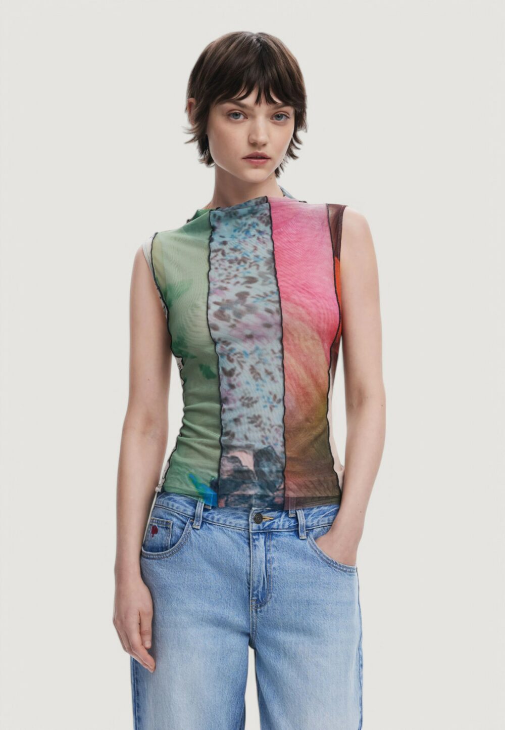 Canotta Desigual ts_st. johns Verde - Foto 1