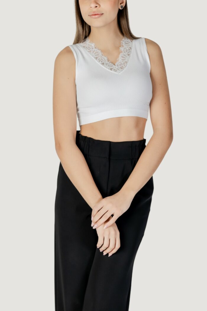 Canotta Guess raquel lace seamless Bianco