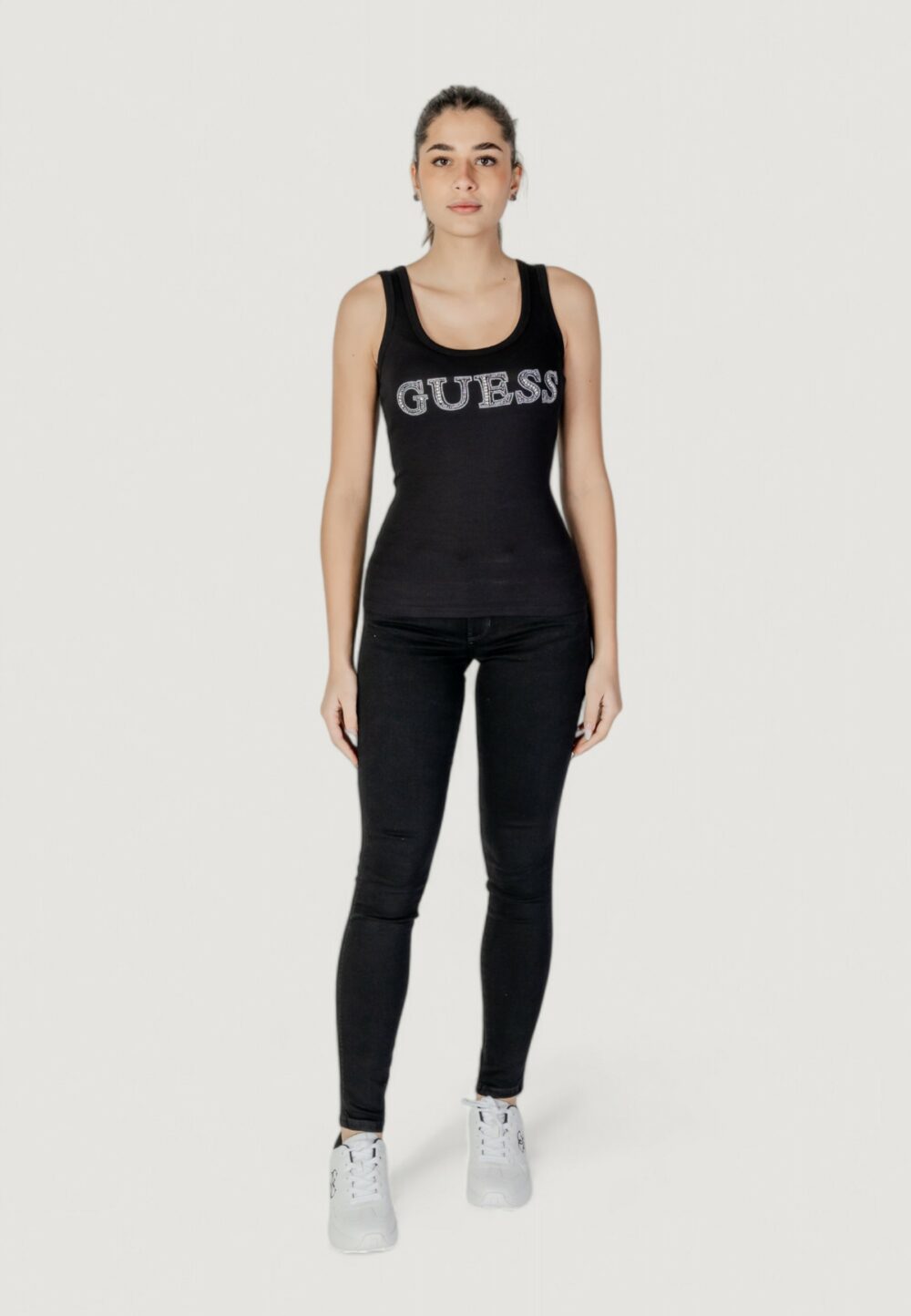 Canotta Guess sl embellished logo Nero - Foto 7