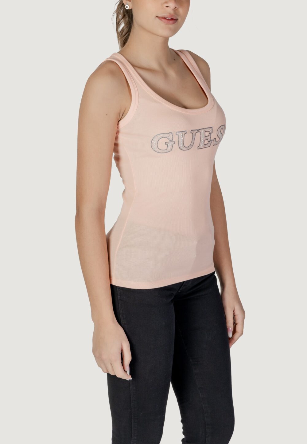 Canotta Guess sl embellished logo Pesca - Foto 3
