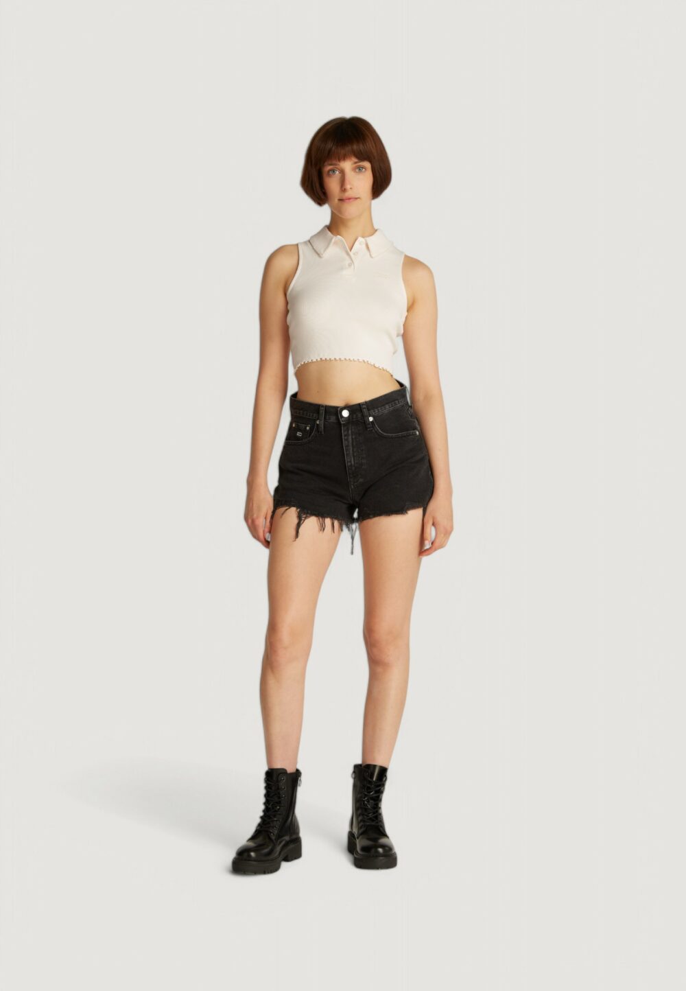 Canotta Tommy Hilfiger Jeans tjw crp gmd rib sl Bianco - Foto 2