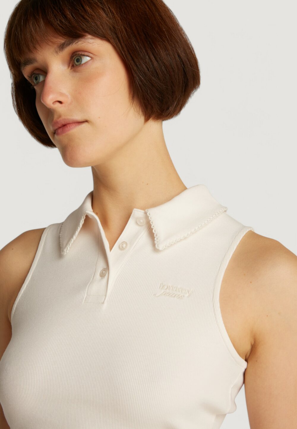 Canotta Tommy Hilfiger Jeans tjw crp gmd rib sl Bianco - Foto 4