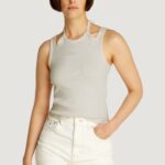 Canotta Tommy Hilfiger Jeans tjw gmd script Bianco - Foto 1