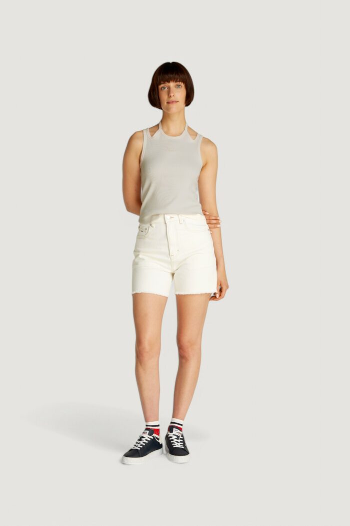 Canotta Tommy Hilfiger Jeans tjw gmd script Bianco