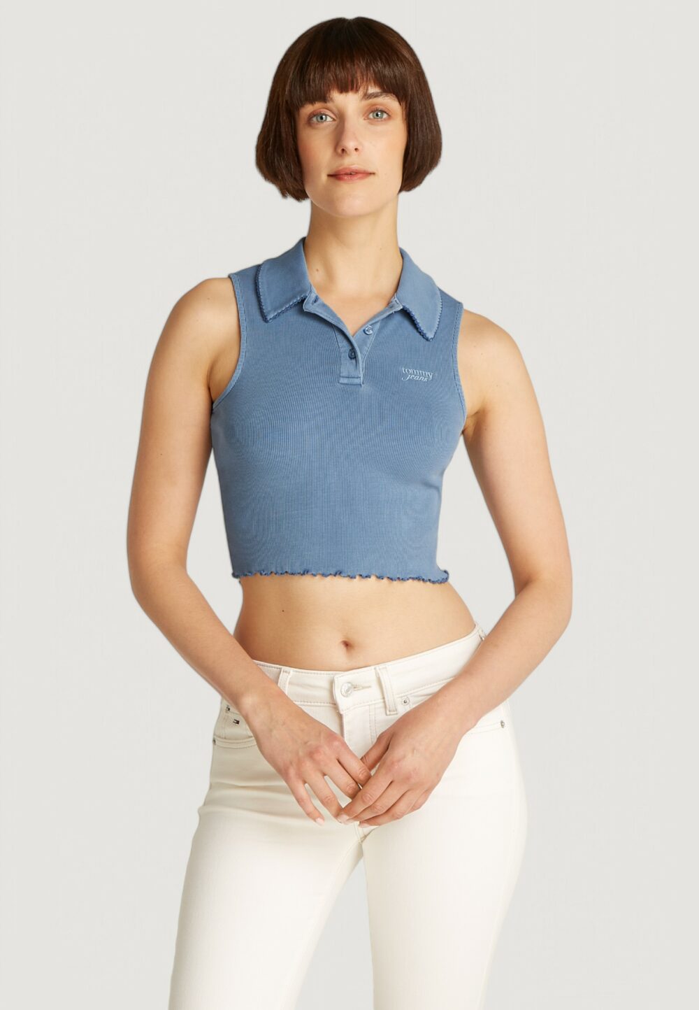 Canotta Tommy Hilfiger Jeans tjw crp gmd rib sl Indigo - Foto 1