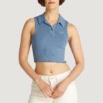 Canotta Tommy Hilfiger Jeans tjw crp gmd rib sl Indigo - Foto 1