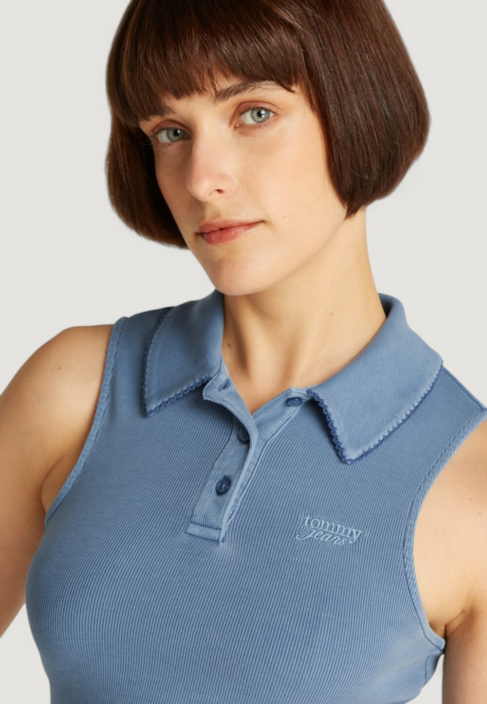 Canotta Tommy Hilfiger Jeans tjw crp gmd rib sl Indigo - Foto 4