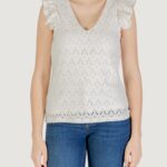 Canotta Vila Clothes viamalina v-neck c/s top/pb Beige - Foto 1