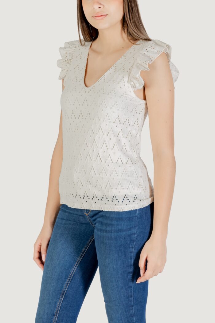 Canotta Vila Clothes viamalina v-neck c/s top/pb Beige