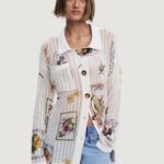 Cardigan Desigual jers_bassel Bianco - Foto 1