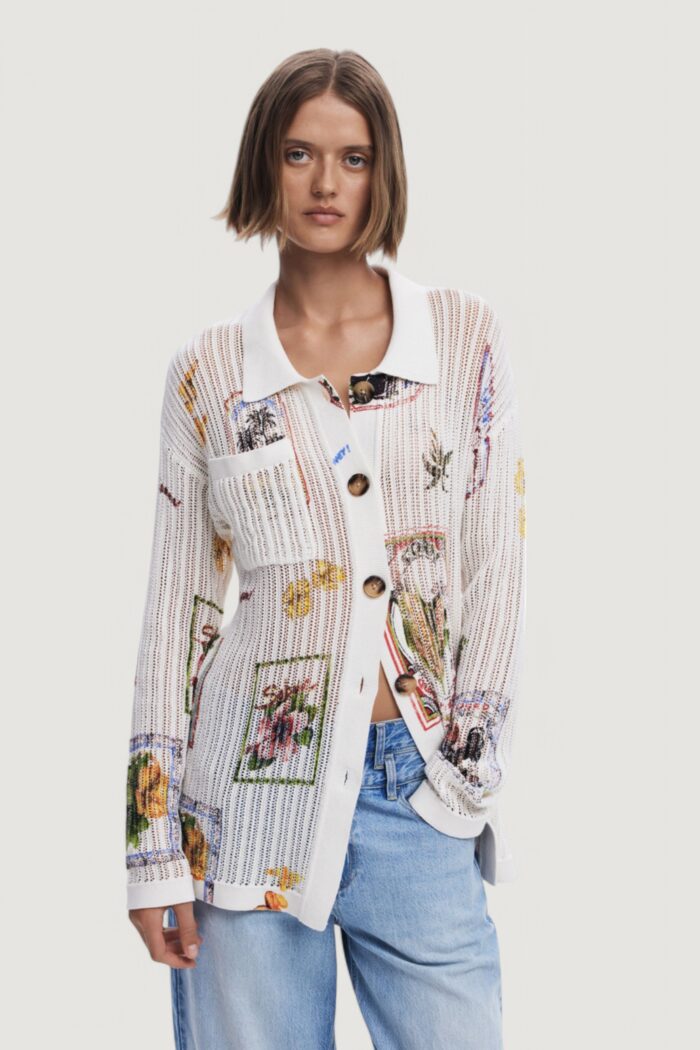 Cardigan Desigual jers_bassel Bianco