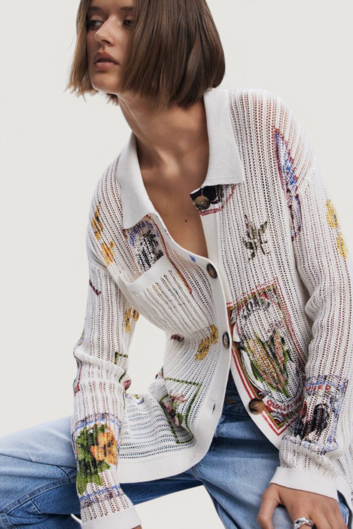 Cardigan Desigual jers_bassel Bianco