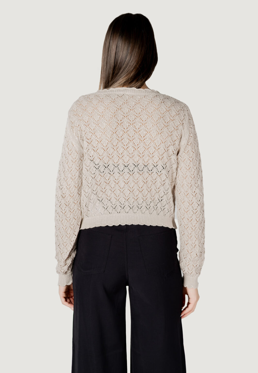 Cardigan Only onlelba life ls v-neck cardigan cc knt Beige - Foto 4