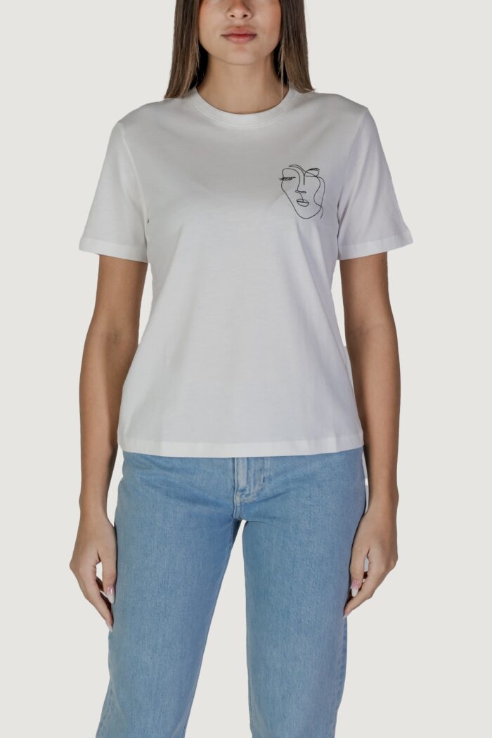 T-shirt Vila Clothes visybilla o-neck s/s/pb Bianco