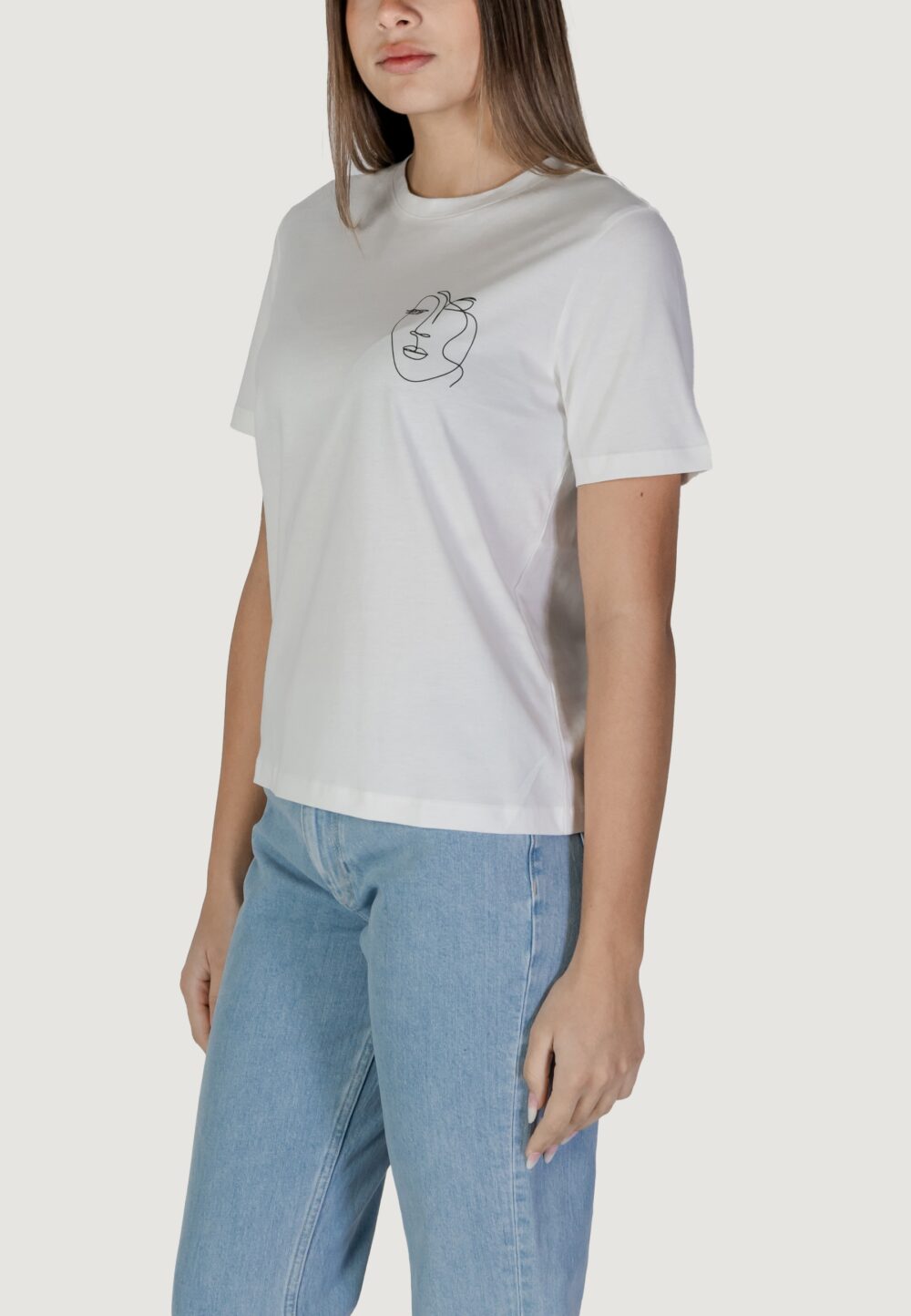 T-shirt Vila Clothes visybilla o-neck s/s/pb Bianco - Foto 2