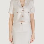 Giacca da completo Jacqueline de Yong jdyluna s/s cropped blazer tlr Avorio - Foto 1