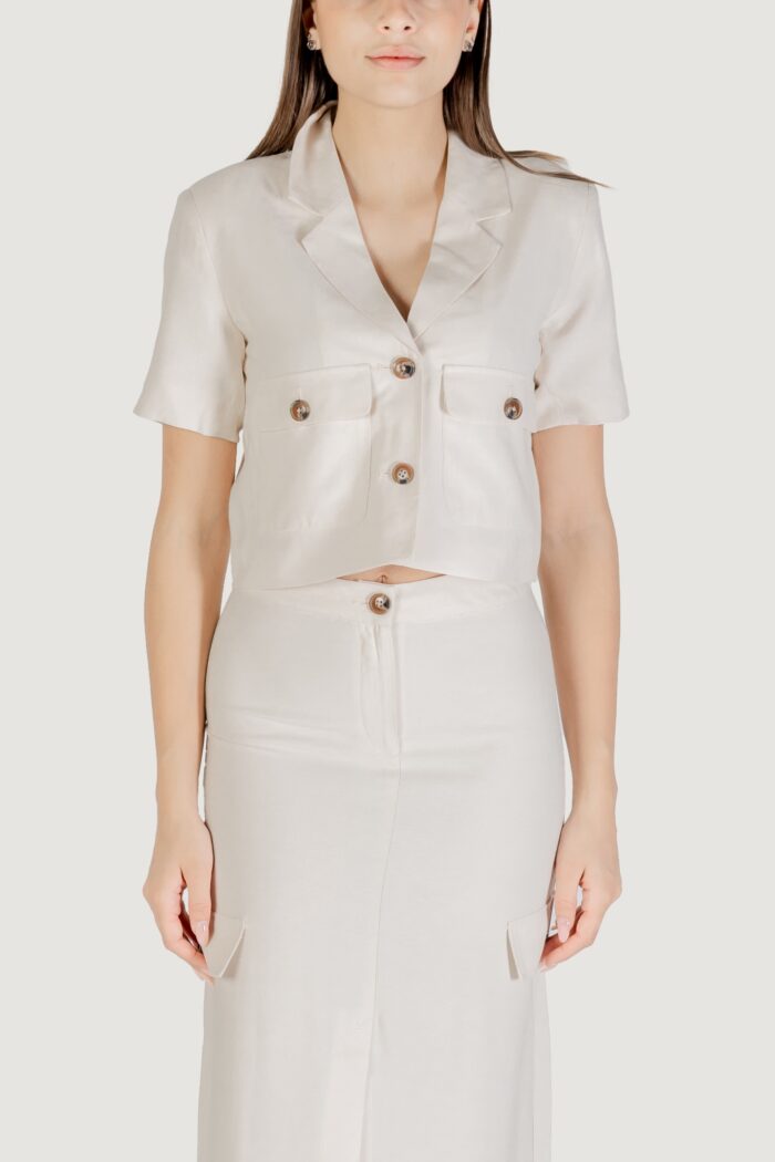 Giacca da completo Jacqueline de Yong jdyluna s/s cropped blazer tlr Avorio