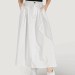 Gonna lunga Only onlzora hw long pleat pnt Bianco - Foto 1
