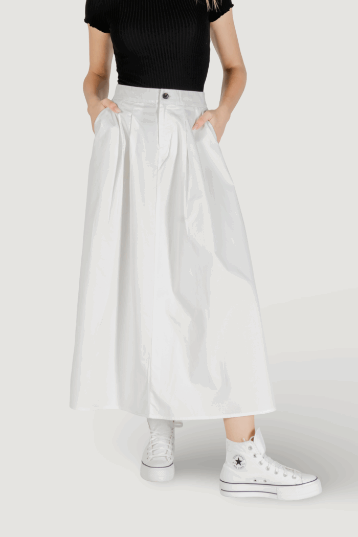 Gonna lunga Only onlzora hw long pleat pnt Bianco