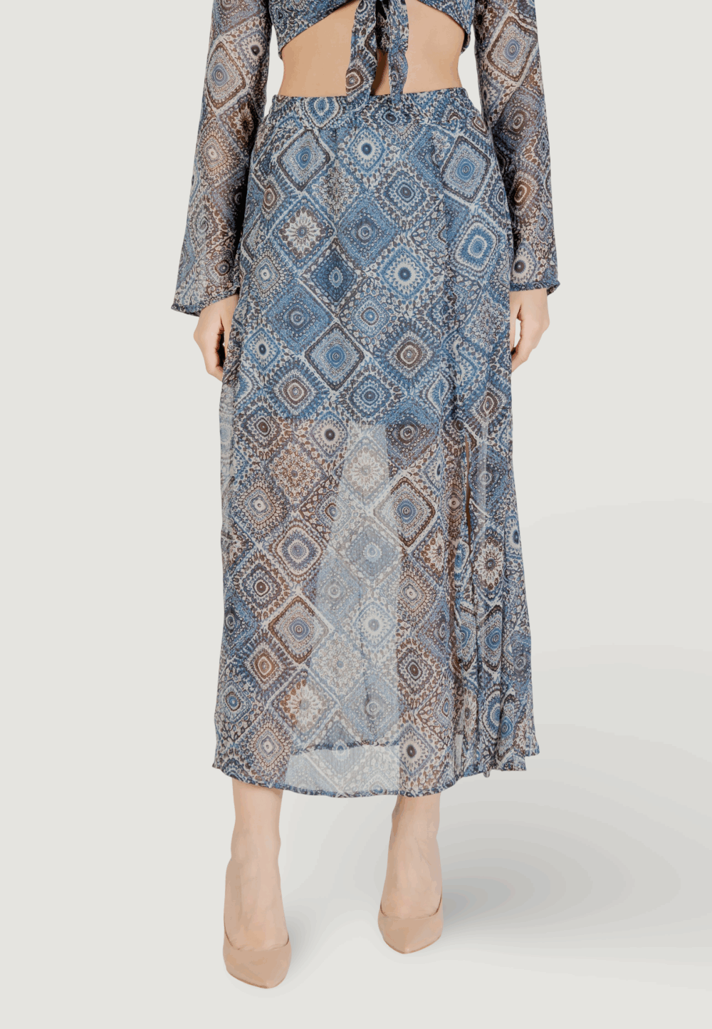 Gonna lunga Only onlasta life slit ankel wvn Indigo - Foto 1