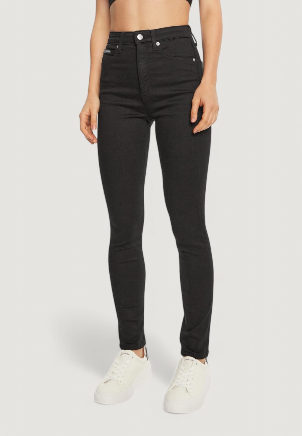 Jeans skinny Calvin Klein Jeans high rise skinny Nero - Foto 1