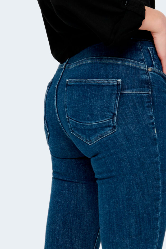 Jeans skinny Only onlpower mid pushup sk rea3223 noos Blue Denim Scuro