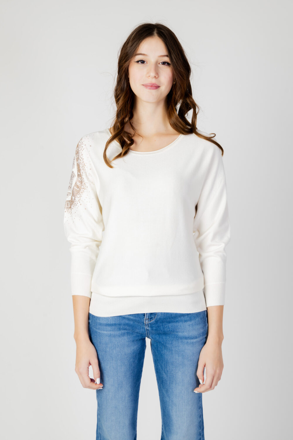 Maglia Guess leslie logo bat sleeve Bianco - Foto 5