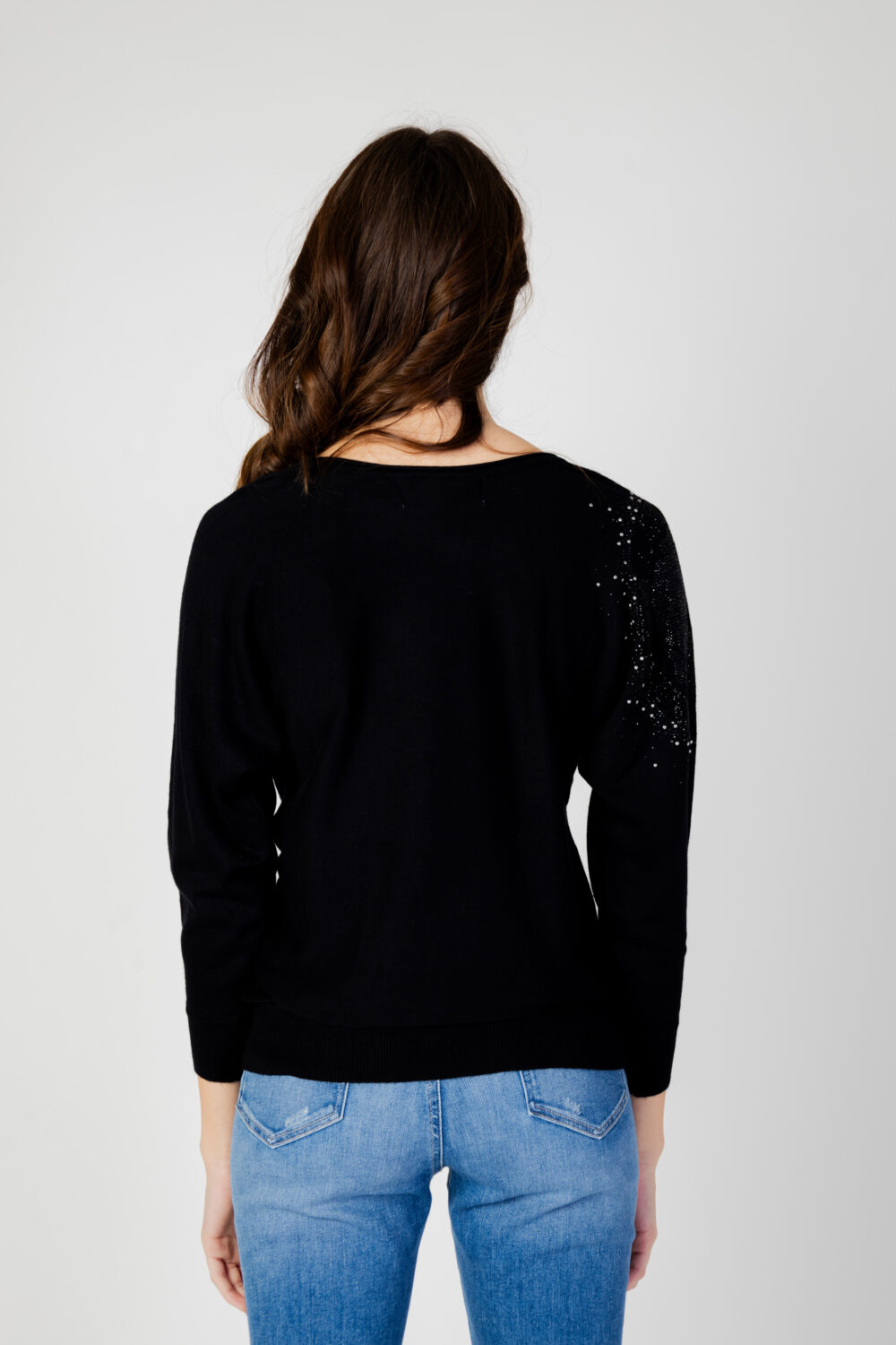 Maglia Guess leslie logo bat sleeve Nero - Foto 3