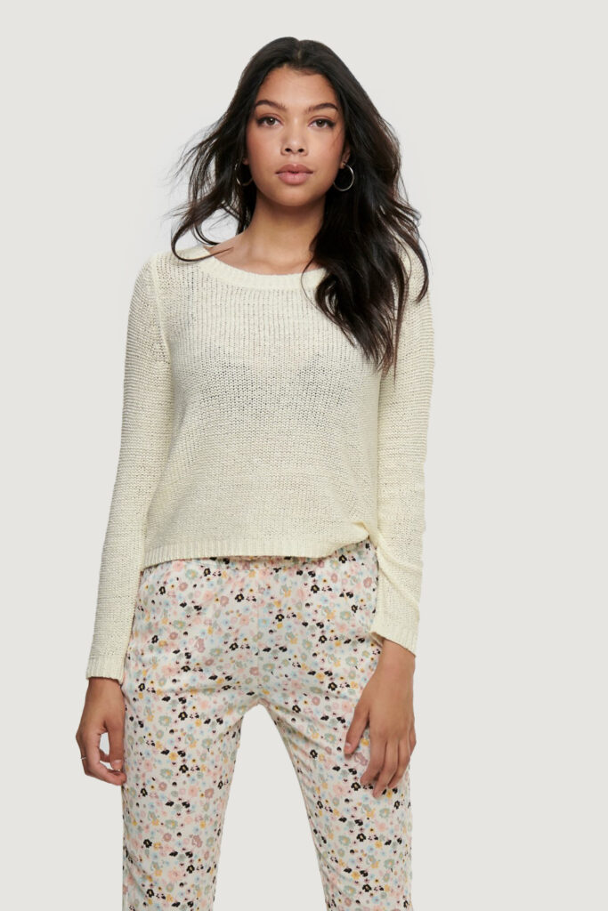 Maglione Only onlgeena xo l/s knt noos Bianco
