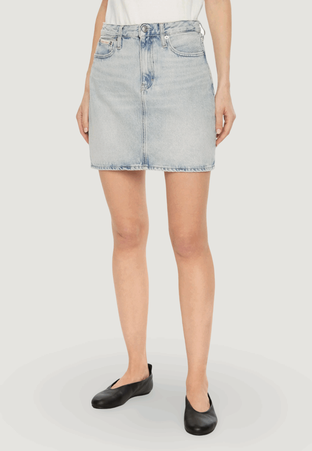 Minigonna Calvin Klein Jeans regular mini skirt Denim chiaro - Foto 1