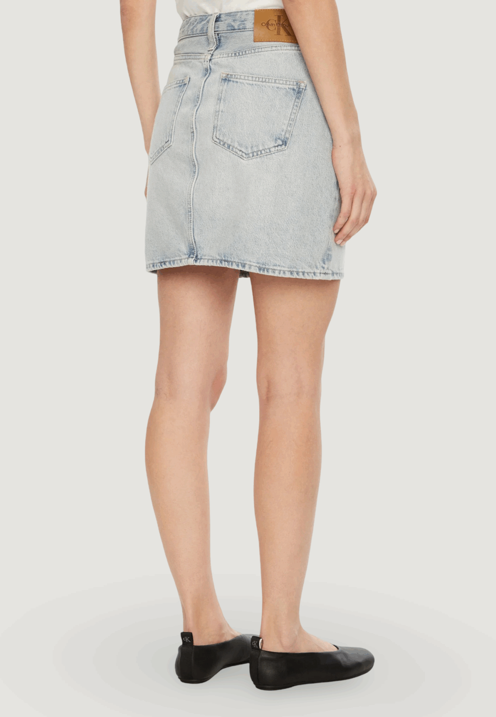 Minigonna Calvin Klein Jeans regular mini skirt Denim chiaro - Foto 4