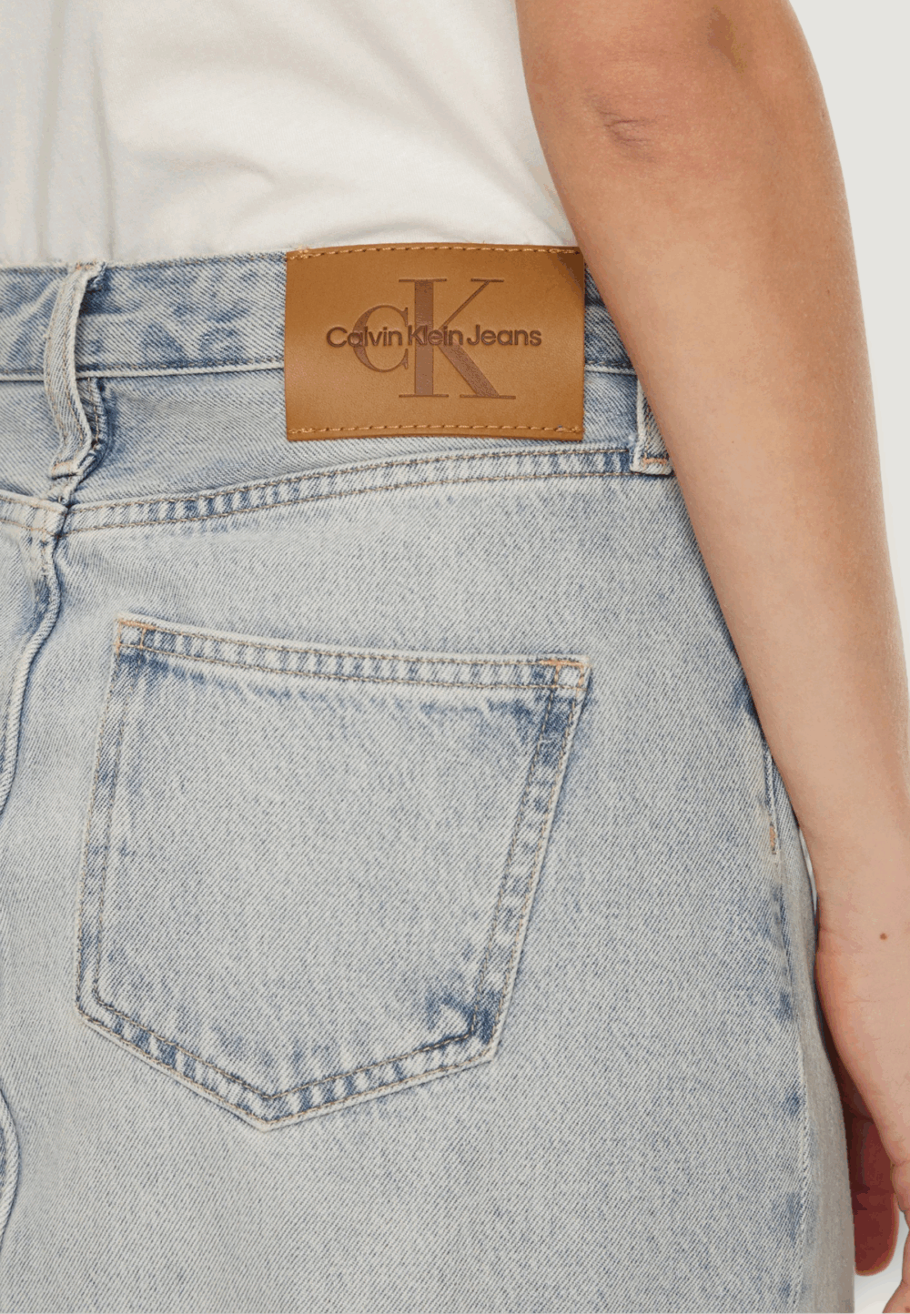 Minigonna Calvin Klein Jeans regular mini skirt Denim chiaro - Foto 5