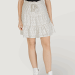 Minigonna Vila Clothes viamalina hw short/pb Panna - Foto 1