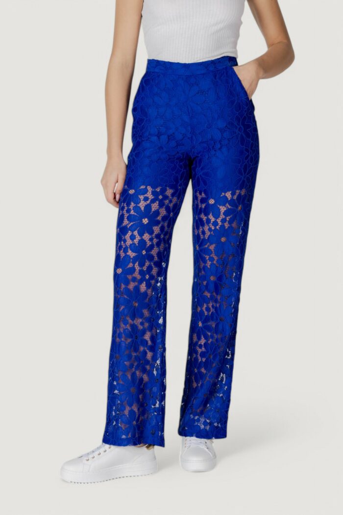 Pantaloni a palazzo Desigual pant_lacelong Blu