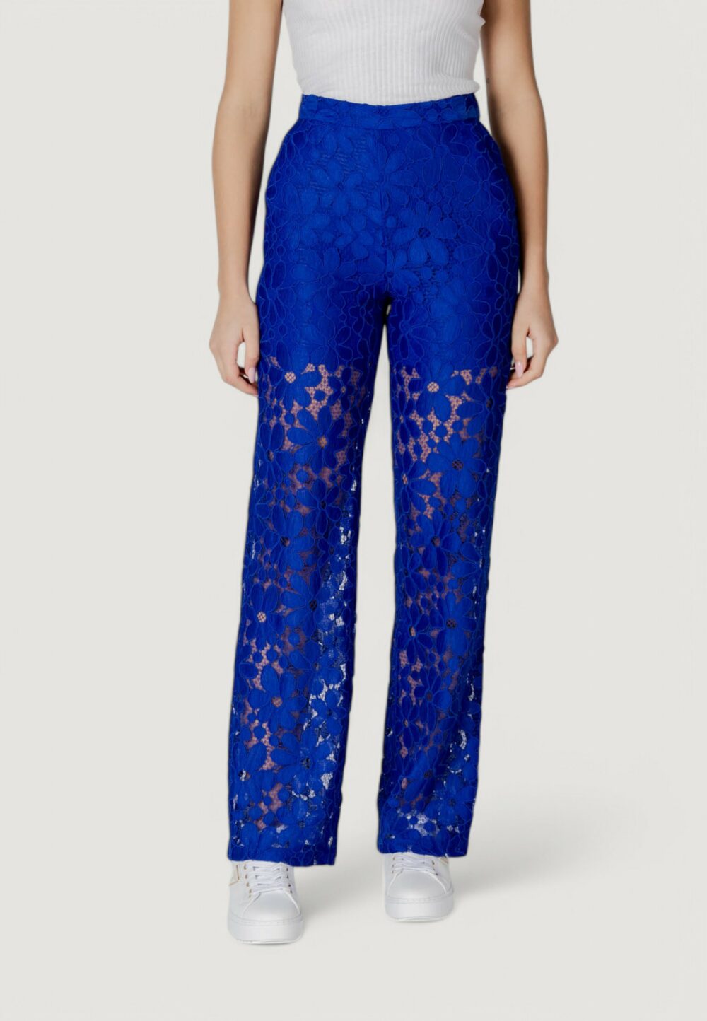 Pantaloni a palazzo Desigual pant_lacelong Blu - Foto 5