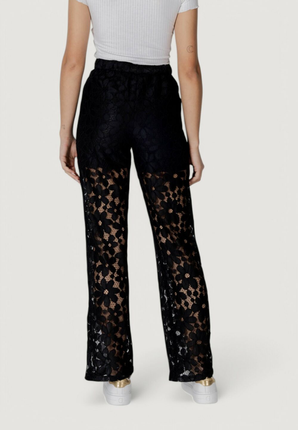 Pantaloni a palazzo Desigual pant_lacelong Nero - Foto 2