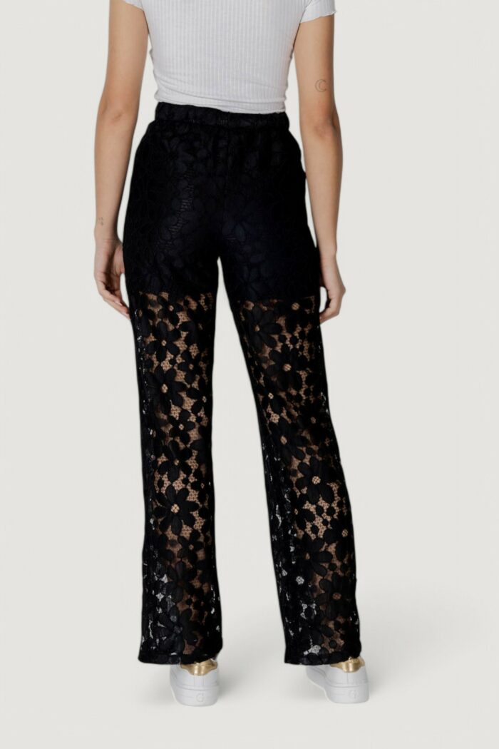 Pantaloni a palazzo Desigual pant_lacelong Nero