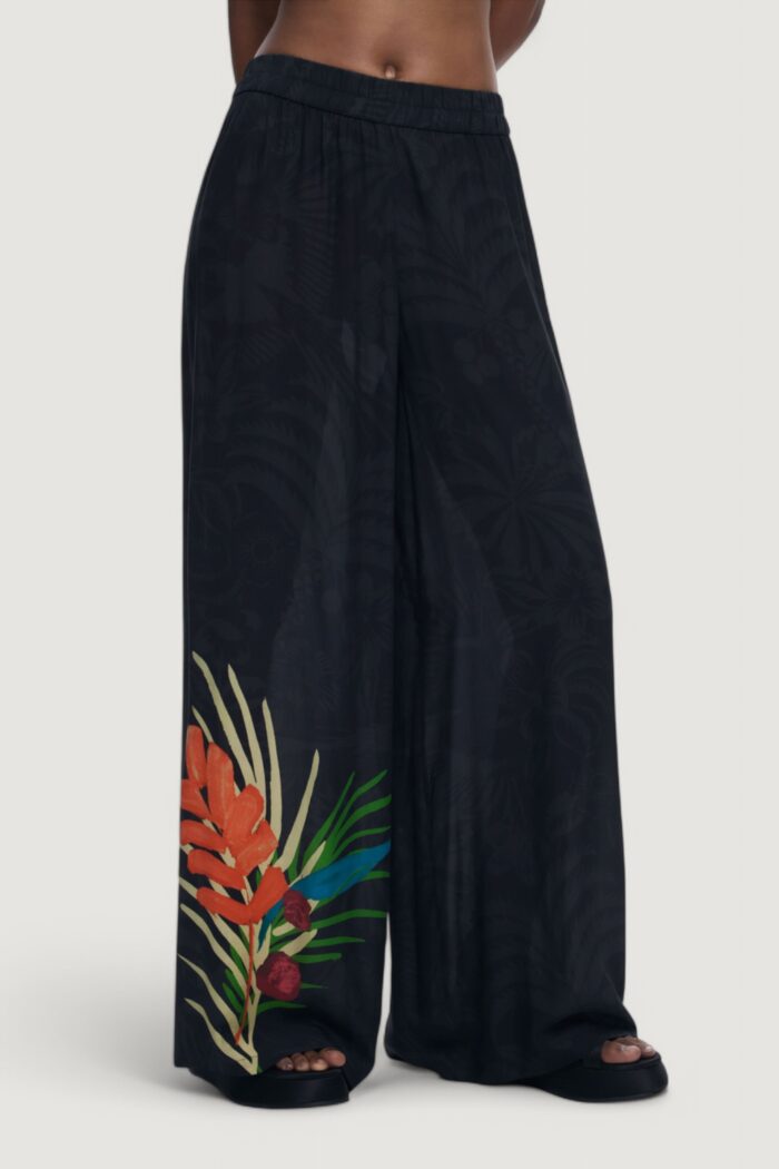 Pantaloni a palazzo Desigual swim_colibrÍ pant Nero